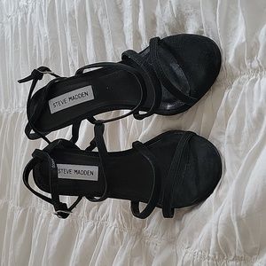 Steve Madden Strappy Black Heels Size 8